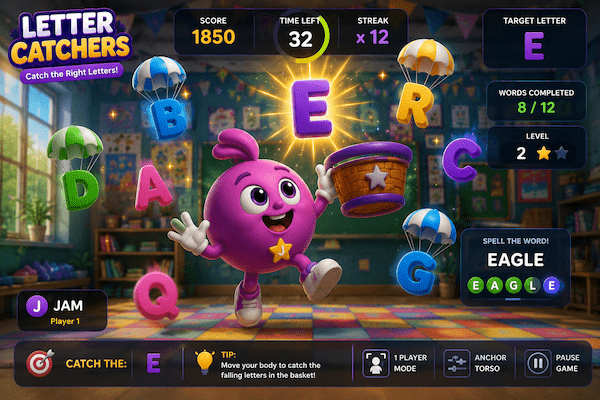 Letter Catchers gameplay screenshot